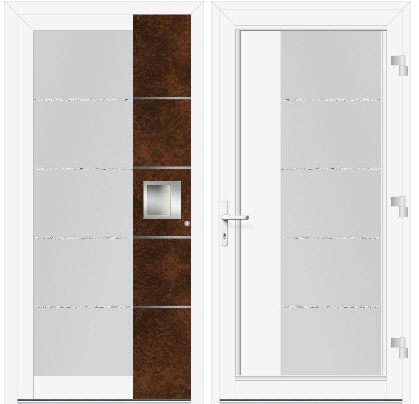 Au&szlig;en-/Innenansicht Modellt&uuml;r 3410 (Glas 1509)